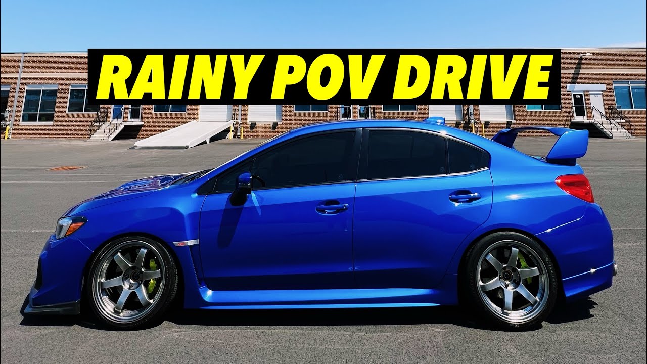 2021 Subaru STI- Rainy Backroad POV Drive (No commentary)