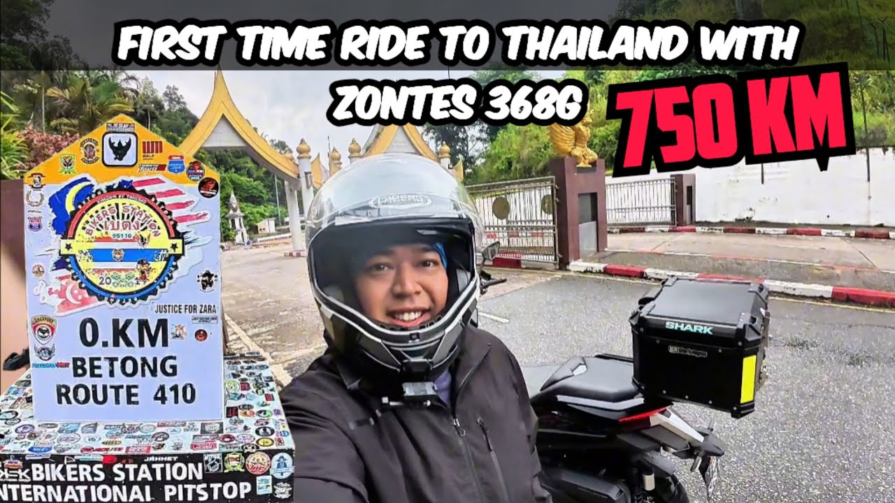 Ep1🇹🇭 750KM Ride Singapore to Thailand On Zontes 368G [Betong] 