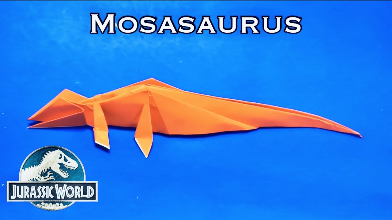 How to make origami dinosaur Mosasaurus tutorial
