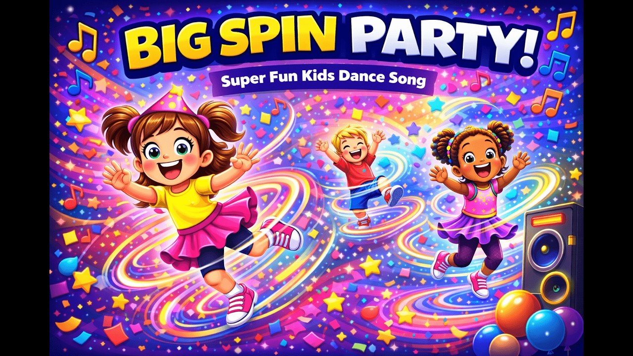 Sticky Tunes – Big Spin Party! | Super Fun Kids Dance Song
