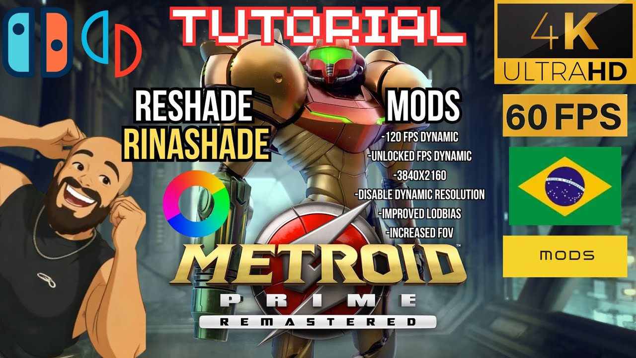 METROID PRIME REMASTERED fica ABSURDAMENTE LINDO e MELHOR COM RESHADE em 4K, PTBR + MODS no YUZU