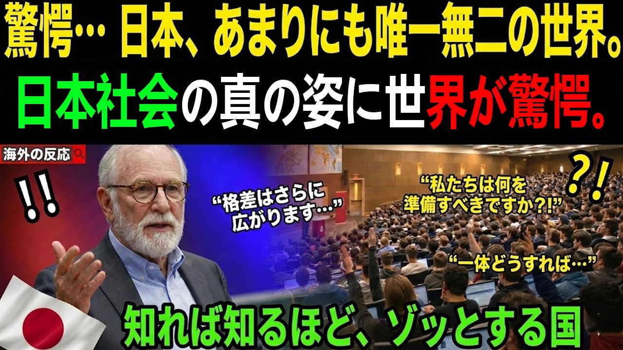 【海外の反応】日本は未来を導くことができる唯一の国です。アメリカの大学のある教授は、日本について知れば知るほど、恐ろしさを感じると認めました。