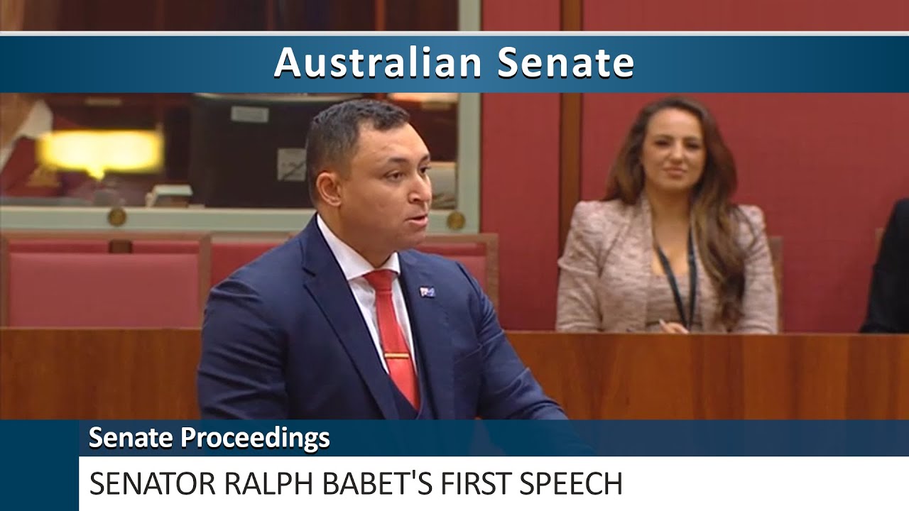 Senate Proceedings - Senator Ralph Babet's First Speech