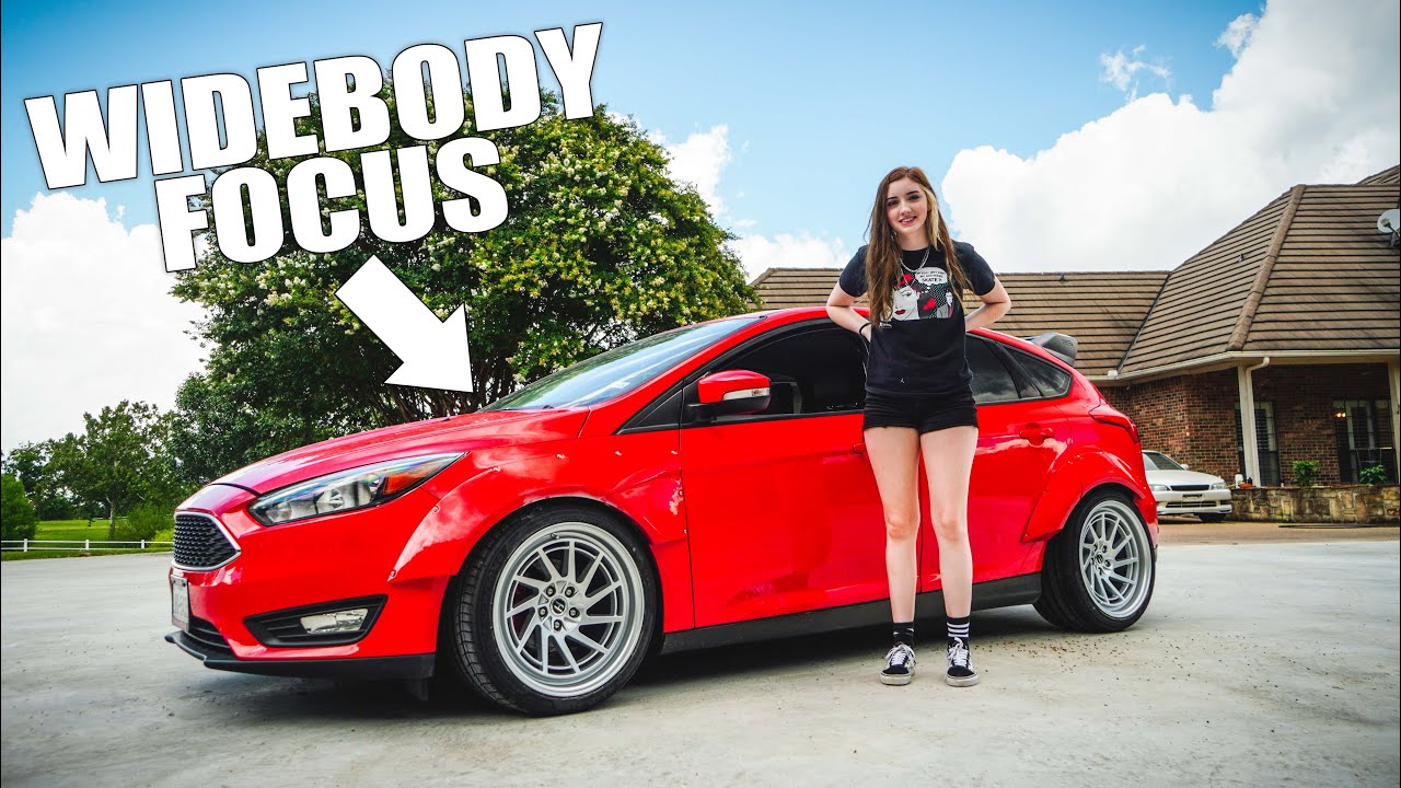 WIDEBODYING MY LITTLE SISTER’S FORD FOCUS PT. 2! (Coilover Install)