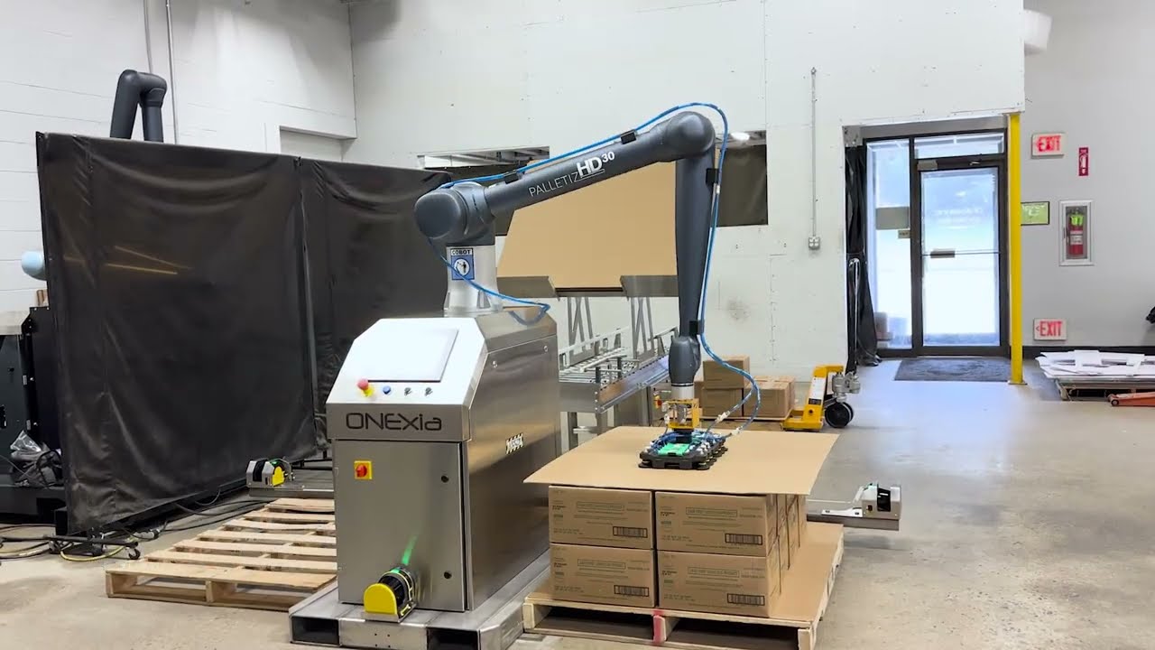 Stainless Steel Cobot Palletizer | Corrosion Resistant | Palletize in Wet Conditions | ONExia Inc.