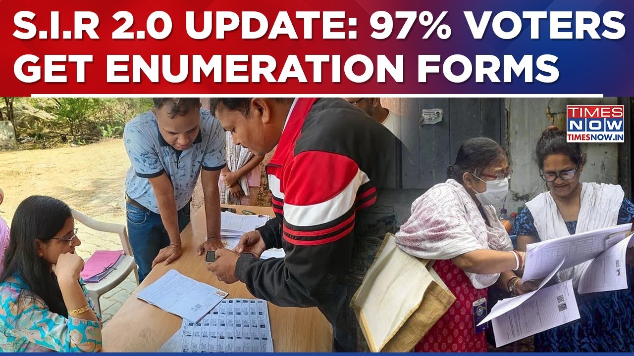 SIR Phase 2 In Full Swing: Enumeration Forms Given To 49+ Cr Voters, EC Asserts 97%&nbsp;Covered&nbsp;|&nbsp;Watch