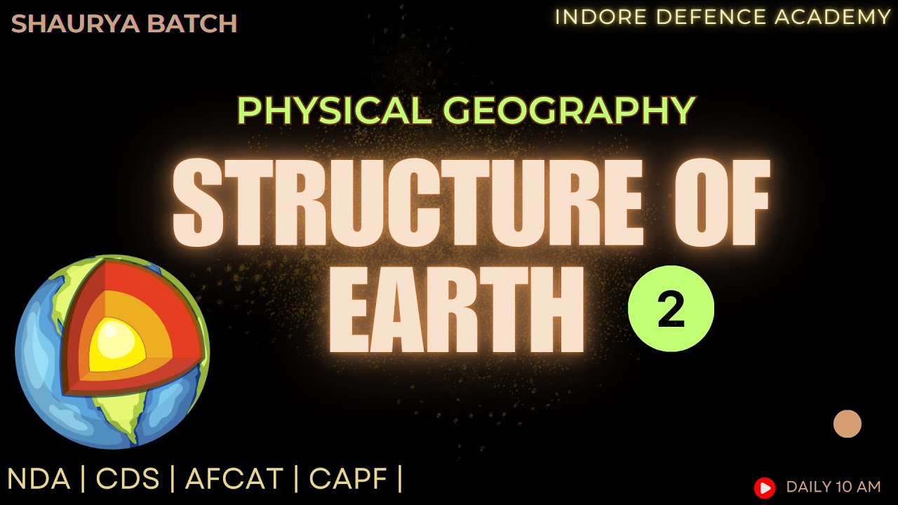 Understanding Earth's Structure Part 2 | Physical Geography for NDA & CDS | Indore Defence Academy