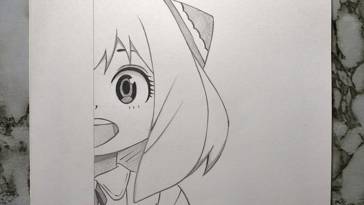 Comment dessiner Anya Forger de l'anime Spy x Family | Dessiner un anime crayon facile