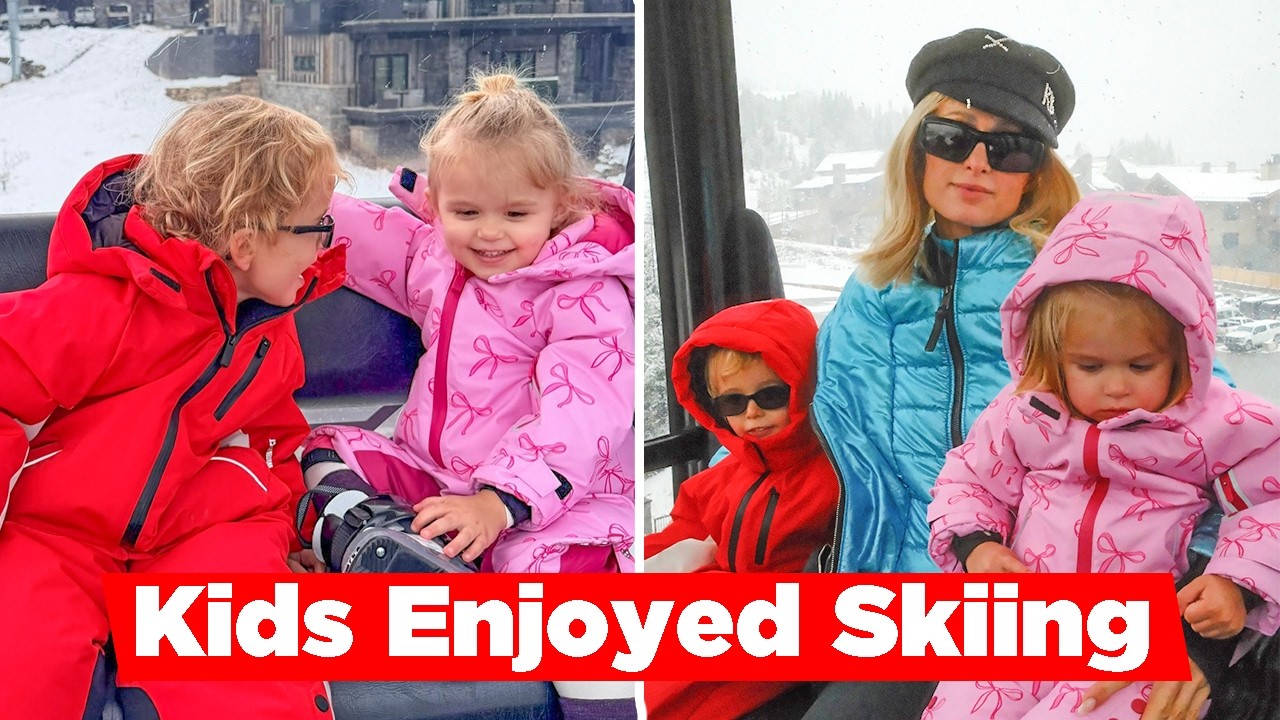 Paris Hilton Takes Her Kids Skiing at Yellowstone After Long Time