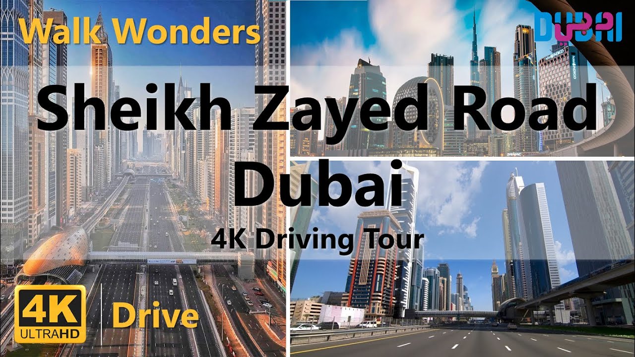 Dubai 4K Drive | S01 E11 Sheikh Zayed Road | Relaxing Music | Easy Listening | Leisure Drive