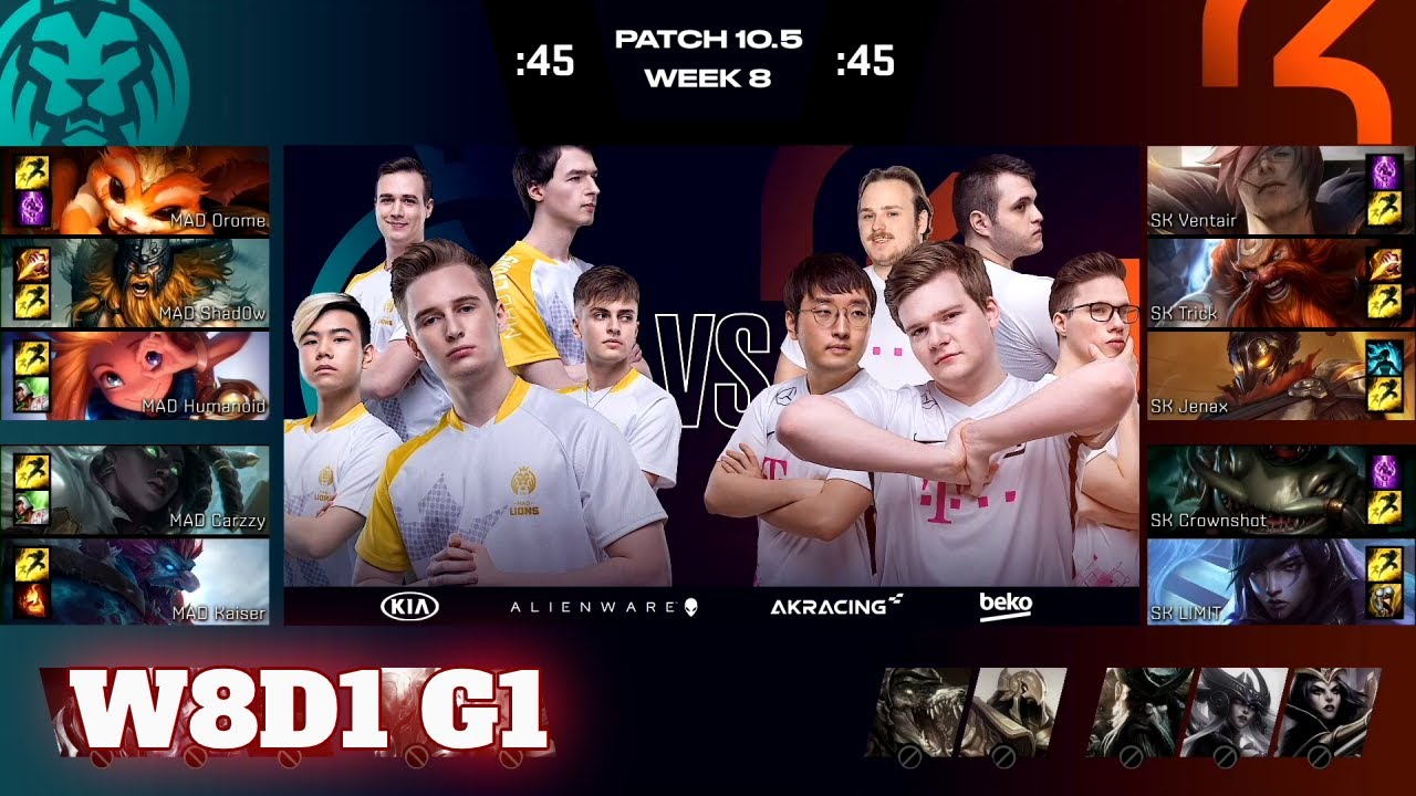 Mad Lions vs SK Gaming | Week 8 Day 1 S10 LEC Spring 2020 | MAD vs SK W8D1