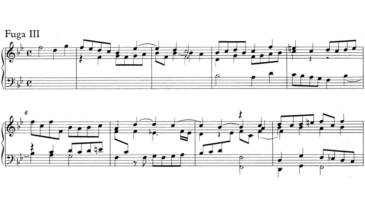Handel - Fugue in B-Flat Major, HWV 607, Organ & Sheet Music