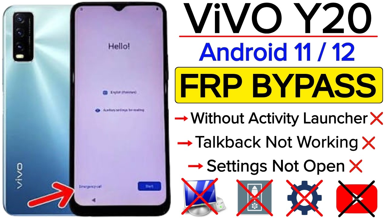 Vivo Y20 Frp Bypass Android 11/12 Without Pc | Google Account Bypass Vivo Y20 (V2029) - (V2043)