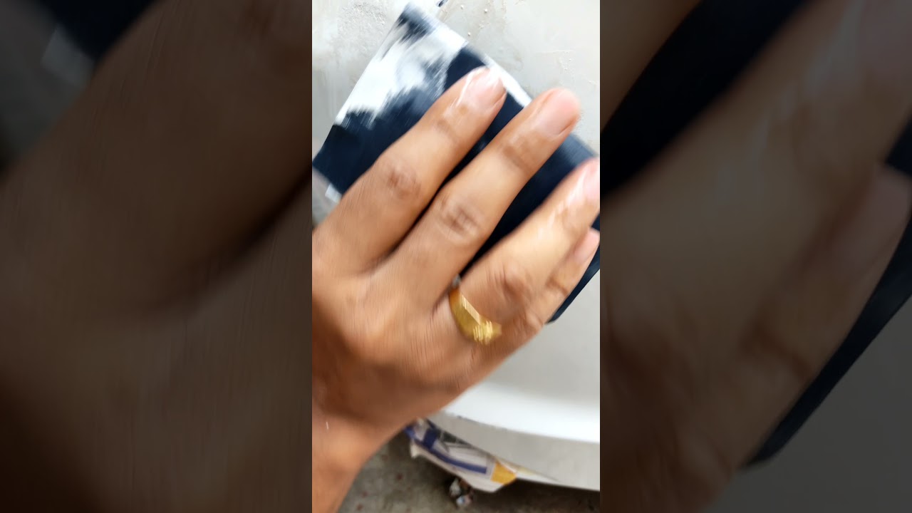 Removing car scratches at home using Com Paint for Honda City