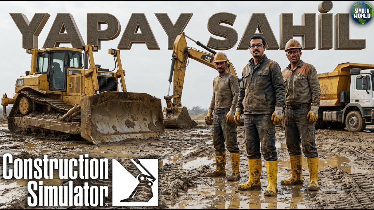 İNSANLAR YÜZECEK KARDEŞİM | SAHİL YAPMAYA BAŞLADIK | CONSTRUCTION SIMULATOR MULTIPLAYER