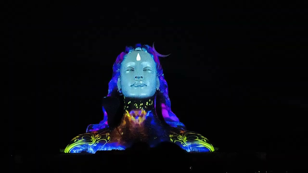 Full adiyogi 3D lighting show with Sadhguru's voice part 1