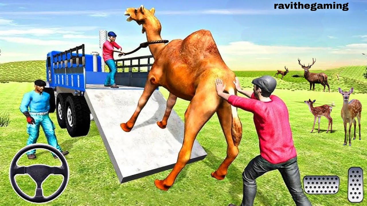Funny animal videos | deer truck transport animal games 2025 #animals