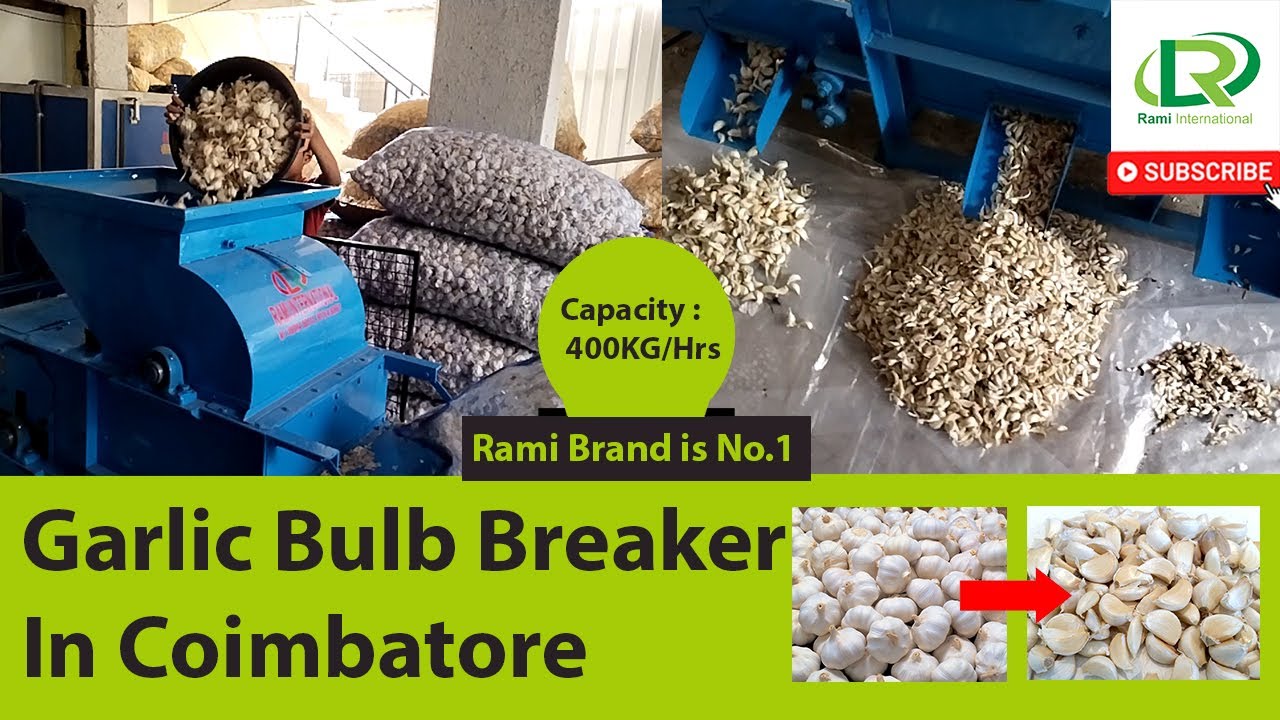 Garlic Bulb Breaker Machine In Coimbatore (Tamilnadu) | Garlic Bulb Cutter Machine In Coimbatore