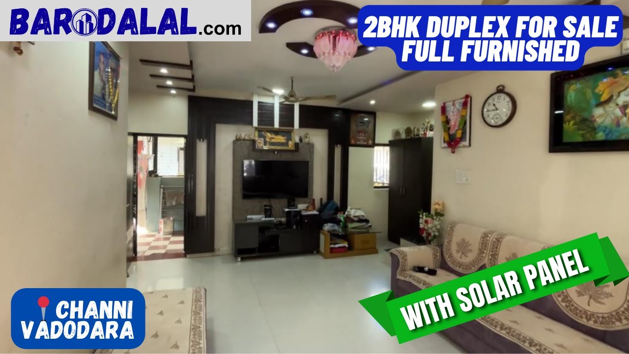 Full furnished 2bhk duplex for sale in vadodara, channi canal road