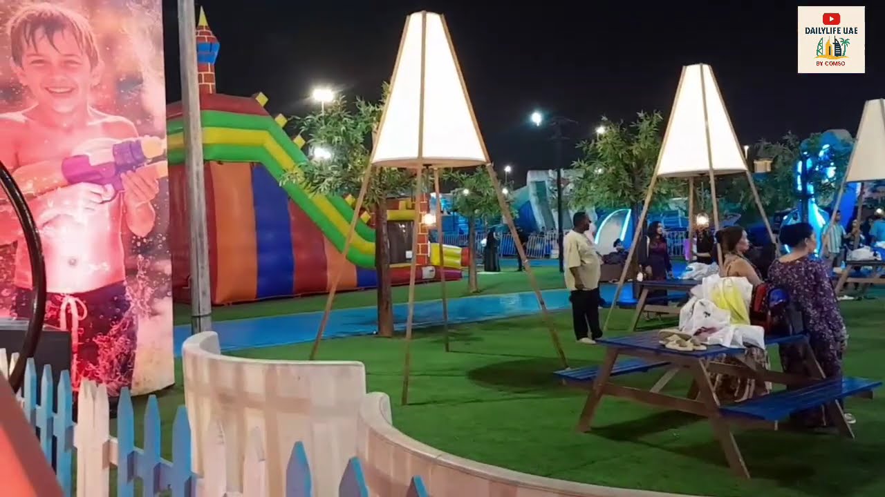 Ajman UAE at Night: Discover the Ultimate Relaxing Park Peaceful Nights of Ajman UAE: A Walk Through