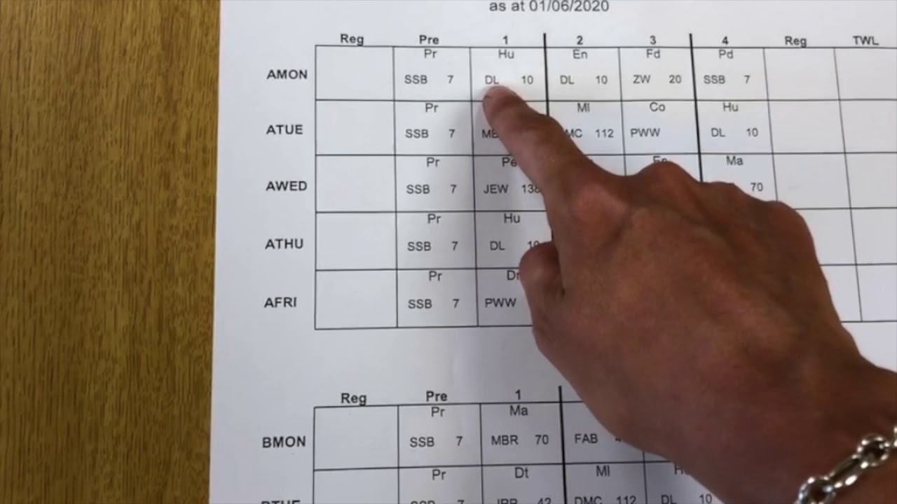 Year 7 Transition: Your School timetable explained, 11-6-20