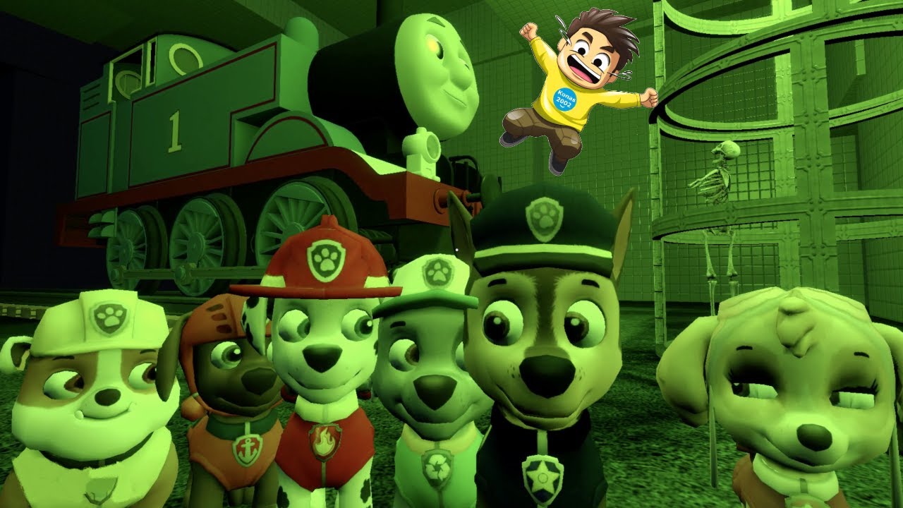 THOMAS FINDS THE PAW PATROL AT SHED 17  ! | Garrys Mod Gameplay || Konas2002