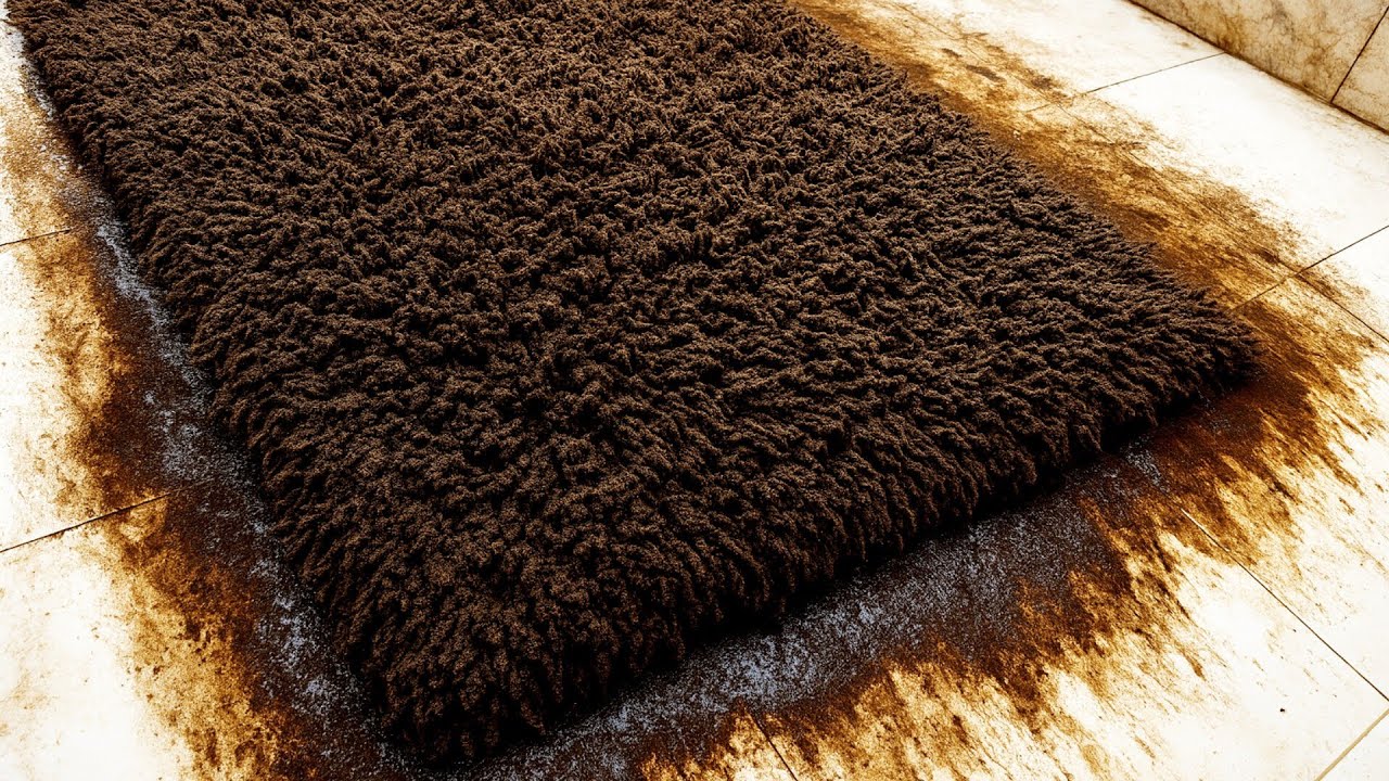 Removing Black Sludge Shaggy Rug Cleaning | Most Satisfying ASMR Ever!