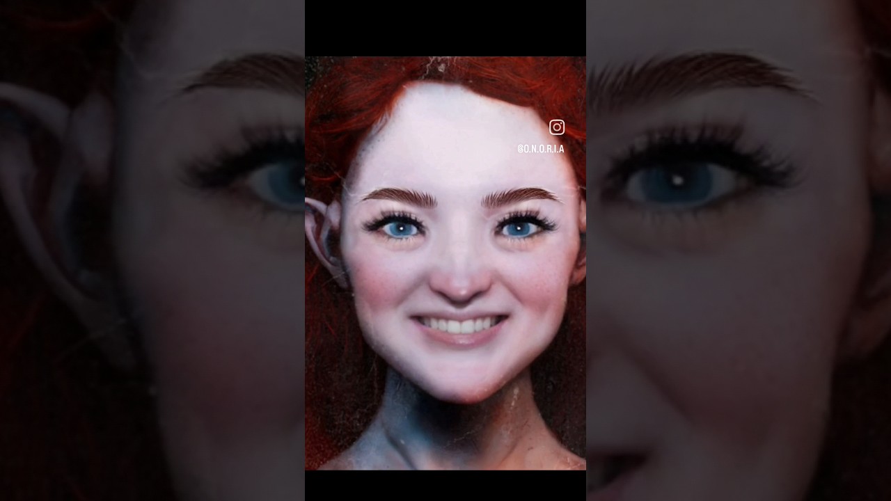 Скульпт и рендер портрета девушки в ZBrush. А волосы. рендер Photoshop