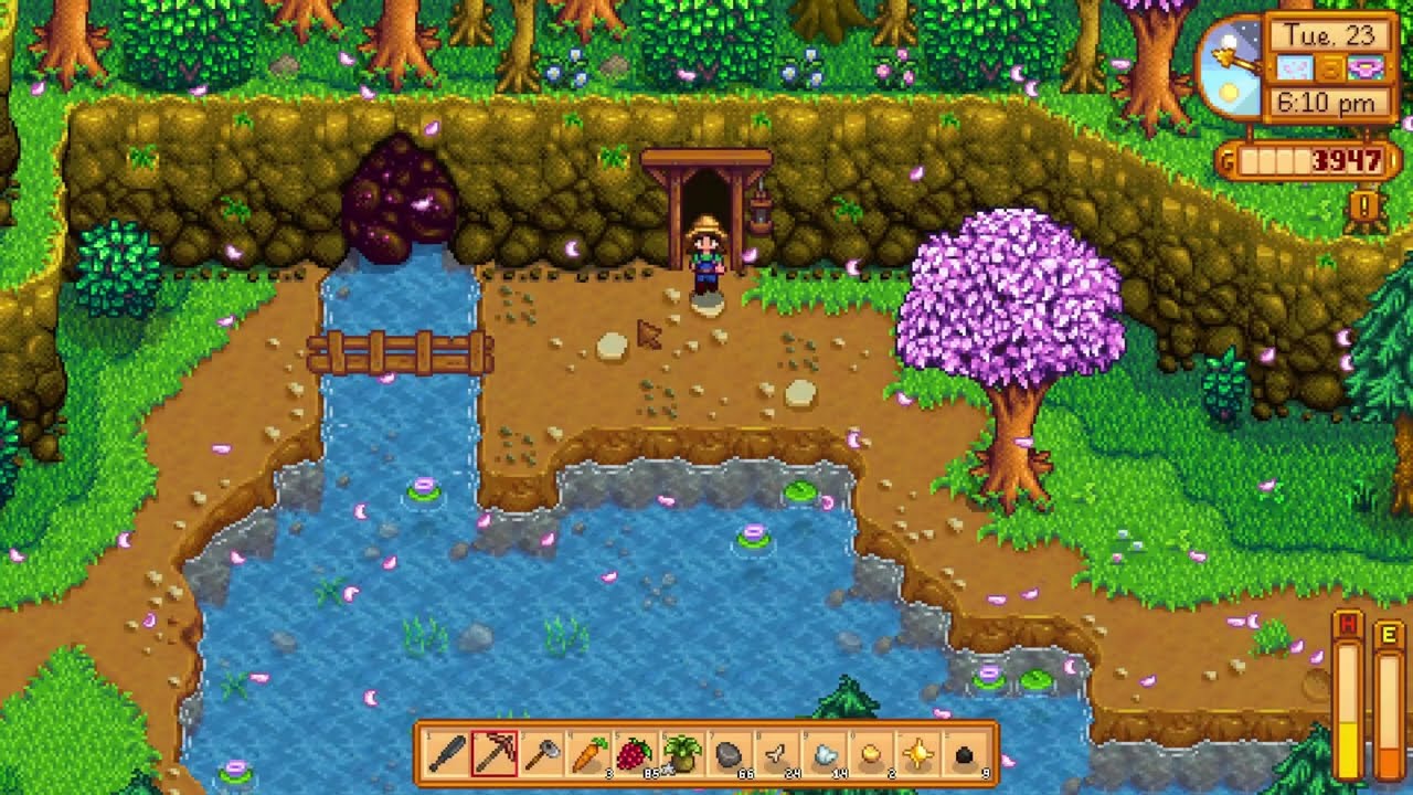 “Day 2 on the Farm! Starting Fresh in Stardew Valley 🌾 Year 1 Forest Farm