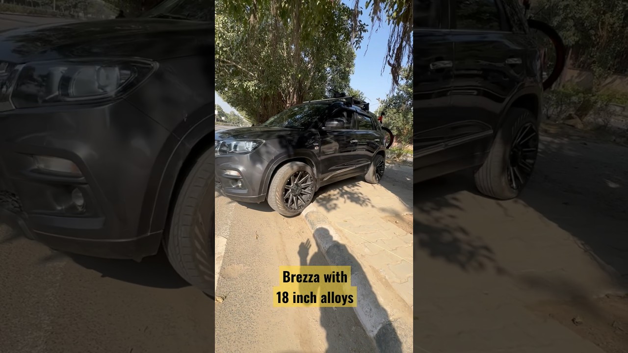 Crossing stuff is easy with 18 inch alloys on Brezza