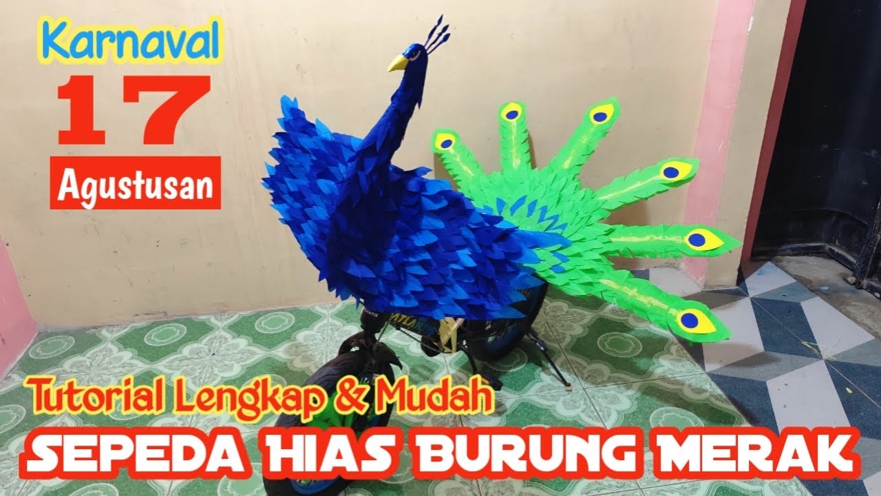 Sepeda hias burung merak