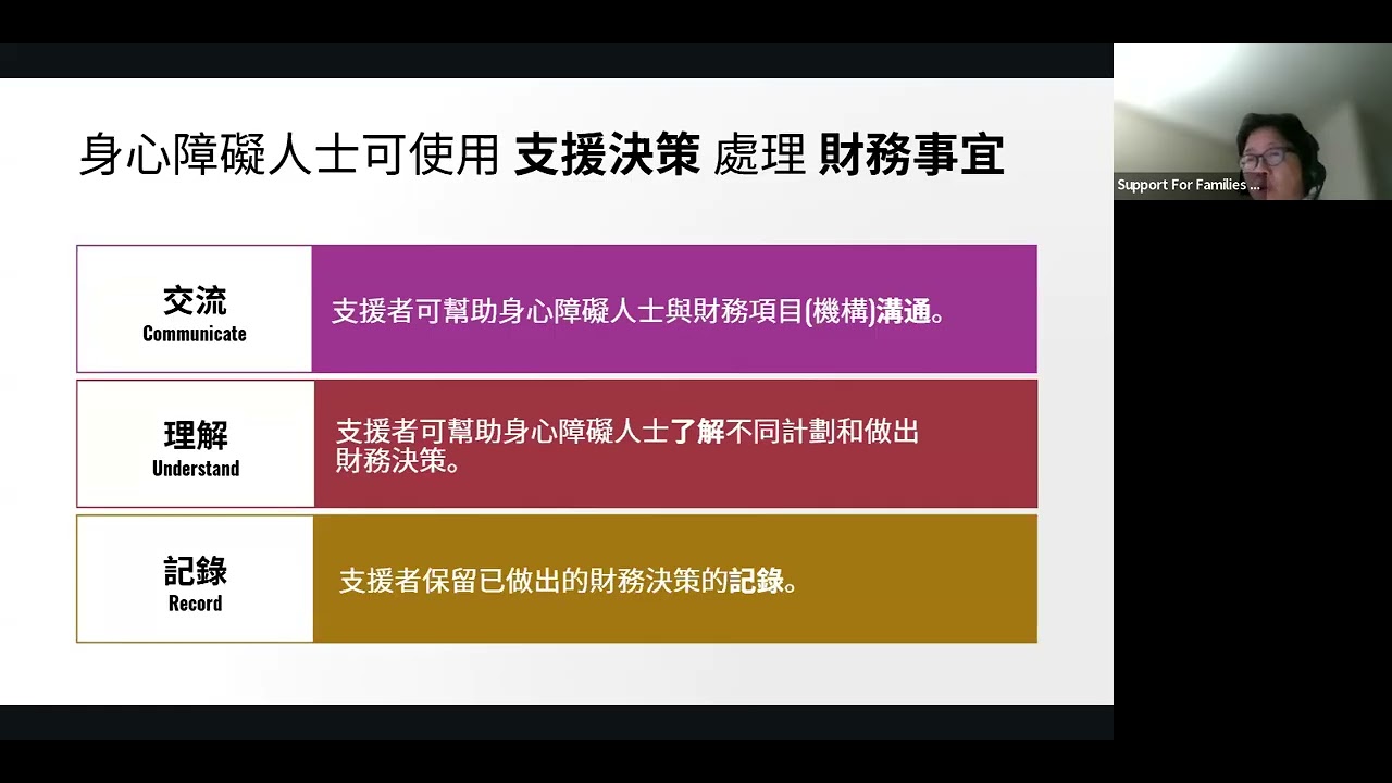 残疾人士的财政支持系统 (Module 7)