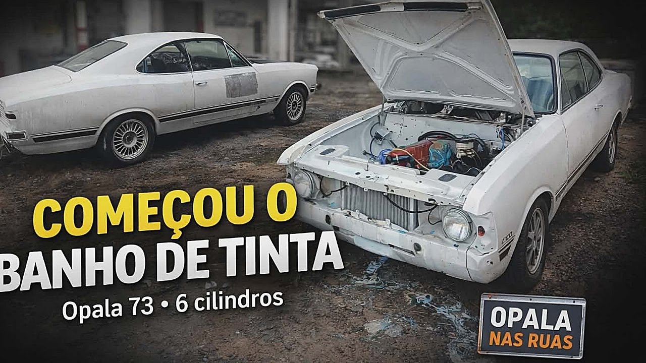 COMEÇOU O BANHO DE TINTA NO OPALA 73 6 CILINDROS