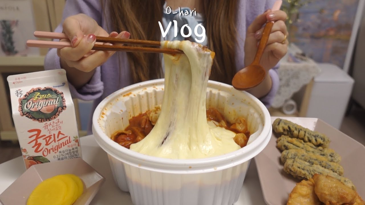 ENG) vlog🥣엽떡에 치즈 추가해먹는 휴일 일상 🍤새우가득 멘보샤 만들어 먹고, 대용량 미역 소분한 하루| 떡꼬치, 소떡소떡, 바나나스무디, 프렌치토스트