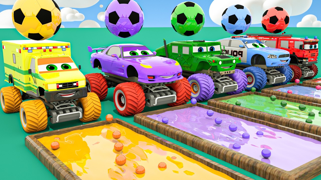 Sing Bingo Song! | Learn Shapes and Build Monster Trucks | Baby Nursery Rhymes & Kids Song