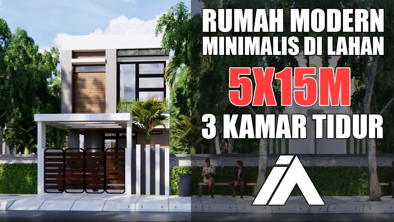 Rumah Modern Minimalis 5x15m 3 Kamar Tidur | ImaginArsitek