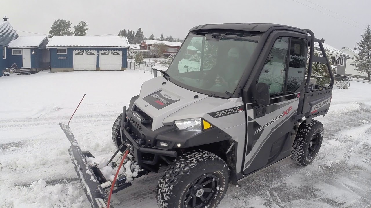 Ranger 900 XP Snowplowing Part 1  2017