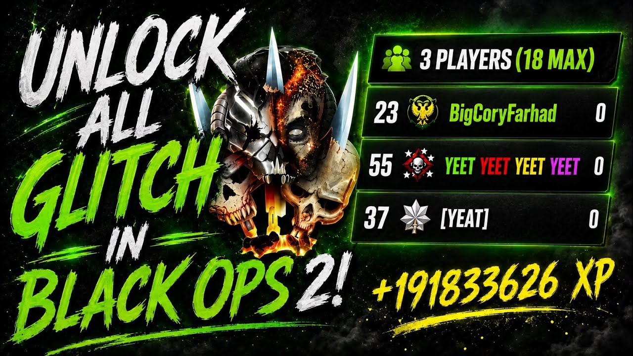 *NEW* BLACK OPS 2 INSTANT UNLOCK ALL GLITCH! BO2 MAX PRESTIGE & ALL CAMOS INSTANT GLITCH! 