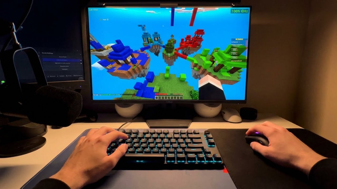 Relaxing 360Hz stretched POV Bedwars + Keyboard & Mouse ASMR | 4K 360FPS