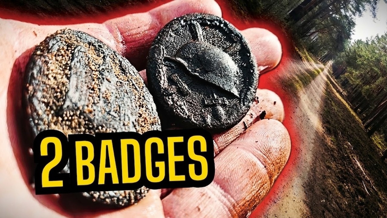 2 Foxholes. 2 Badges. | 1945 Eastern Front | Metal Detecting WWII