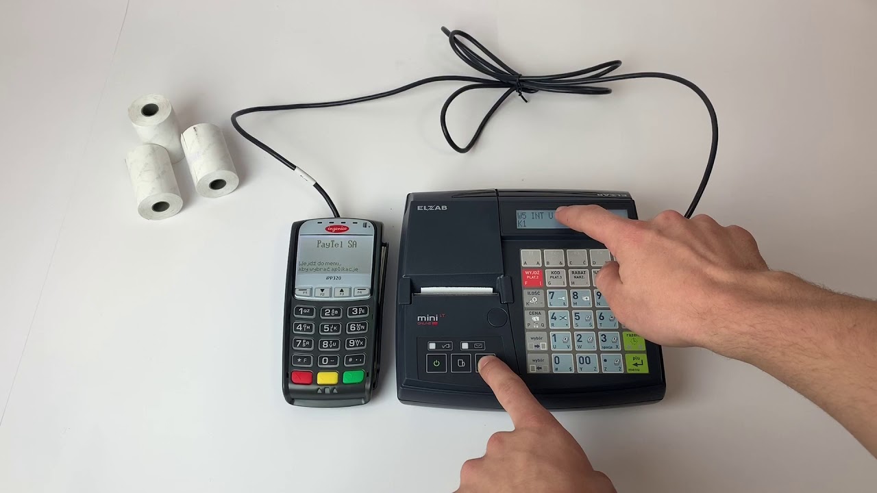 Kasa Fiskalna ELZAB Mini LT Online Terminal Pin Pad IPP320 Rozliczenie Dnia