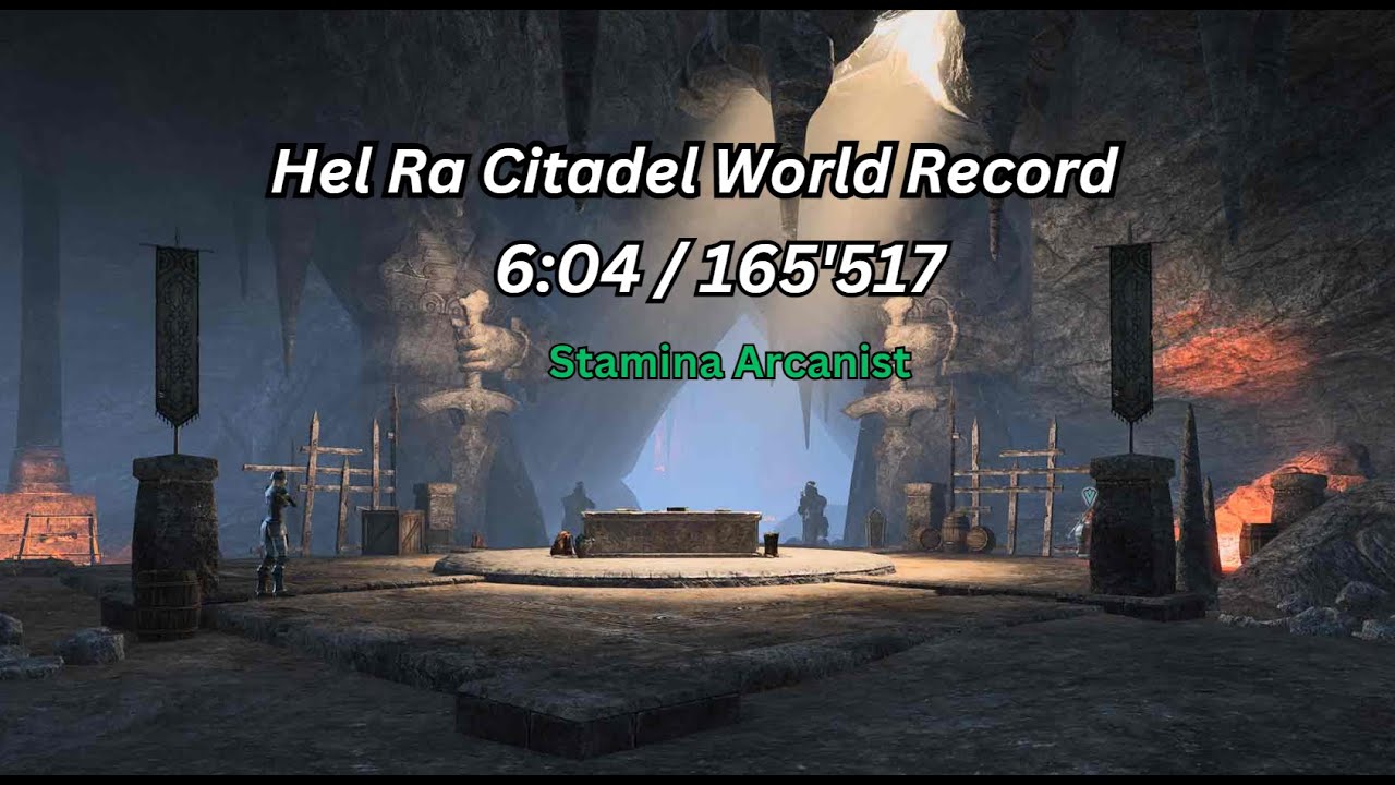 ESO - Hel Ra Citadel World Record - Stamina Arcanist - 6:04 / 165'517 - ESO Infinite Archive