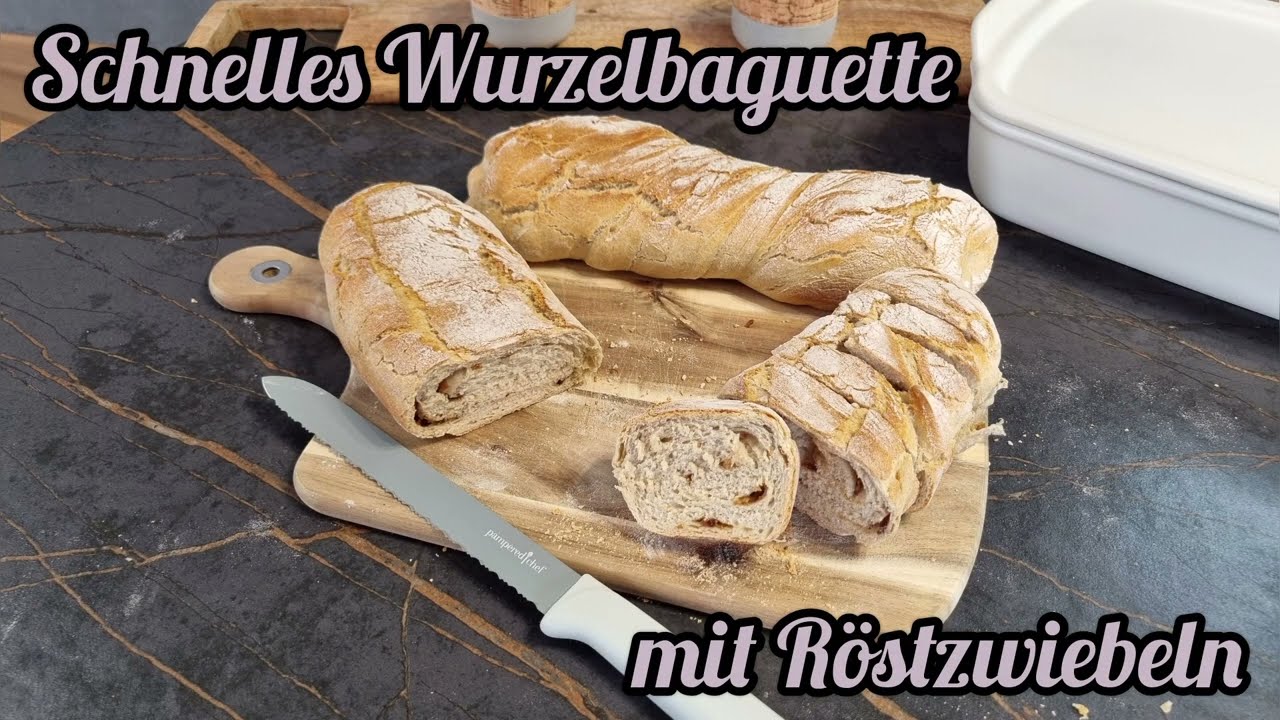 Zack & Back - Schnelles Wurzelbaguette mit Röstzwiebeln aus dem Grundset von Pampered Chef