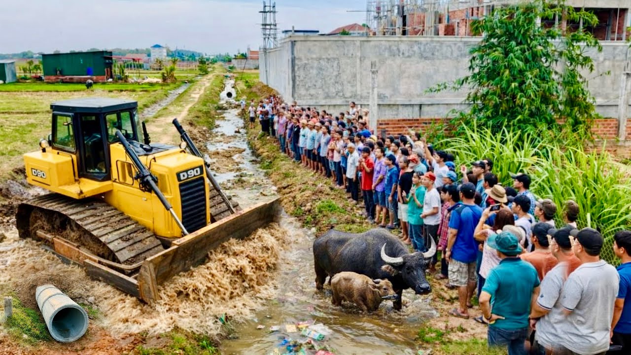 First Start New Perfect Project !! Complete100% Landfill Processby Bulldozer Komat'su &Dump Trucks