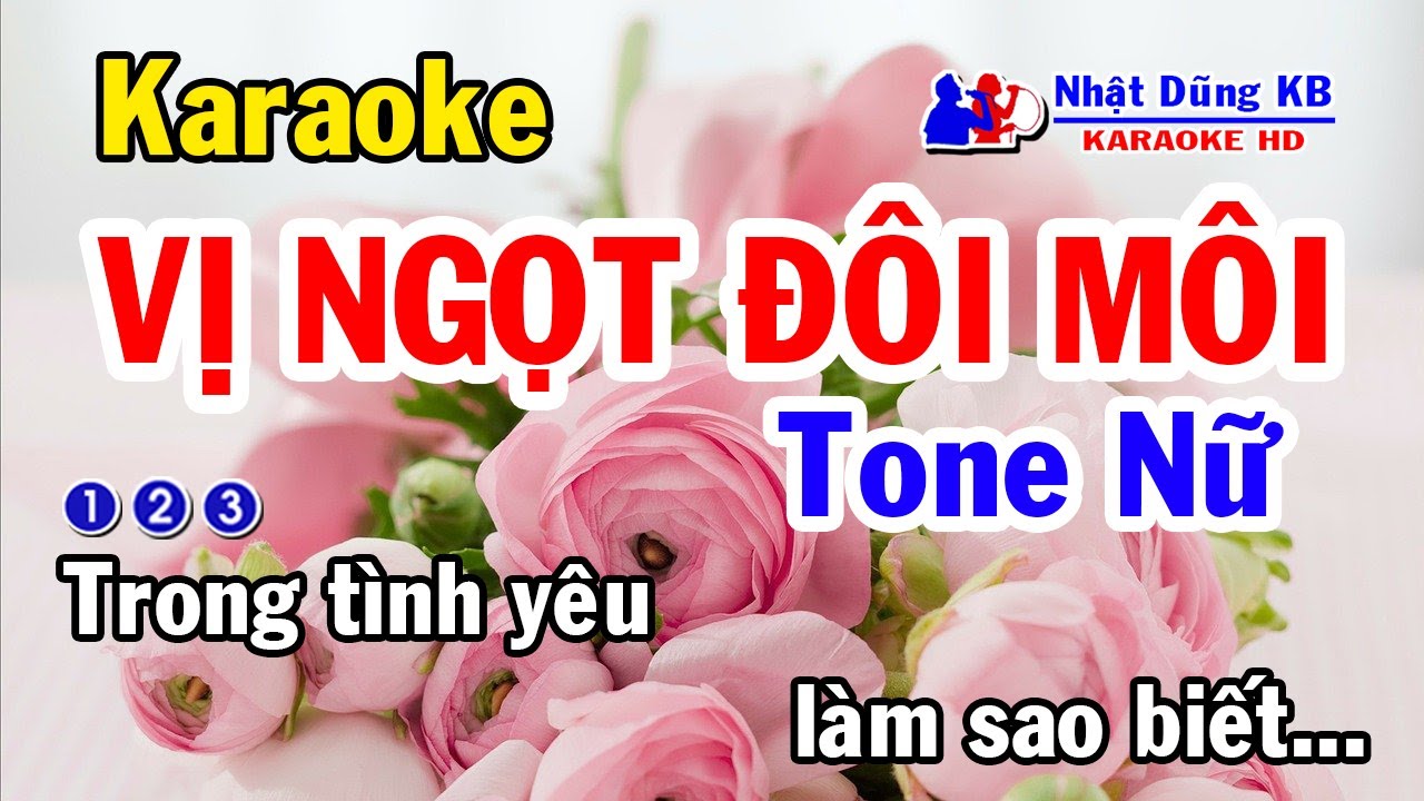 Vị Ngọt Đ&ocirc;i M&ocirc;i Karaoke Tone Nữ - Nhạc Sống - Nhật Dũng KB