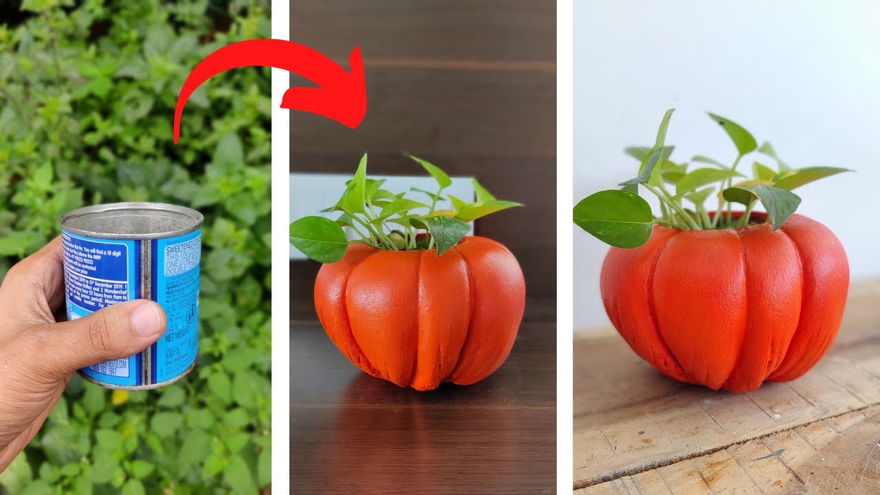 How to make cement pot for indoor plants at home | DIY cement planters | DIY cement pot