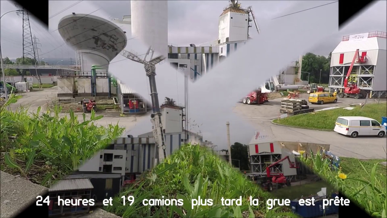 Technique TP: Levage d'une cheminée de 45Tonnes par SE.Levage