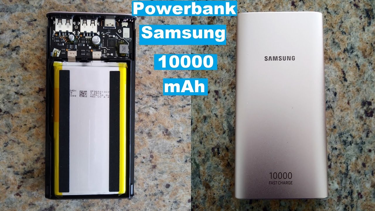 Power Bank Samsung EB-P1100C de 10.000 mAh - Unboxing radical, testes e como abrir (desmontar)