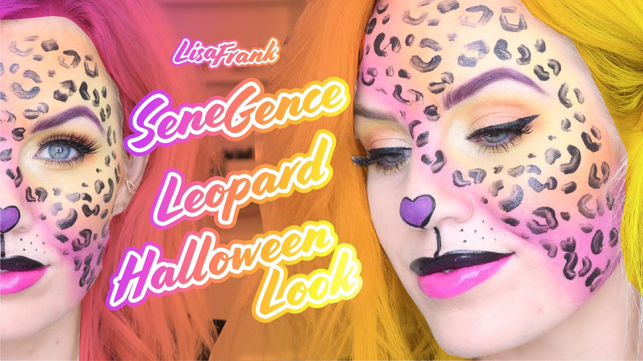 HALLOWEEN MAKEUP TUTORIAL - LISA FRANK LEOPARD | KEB
