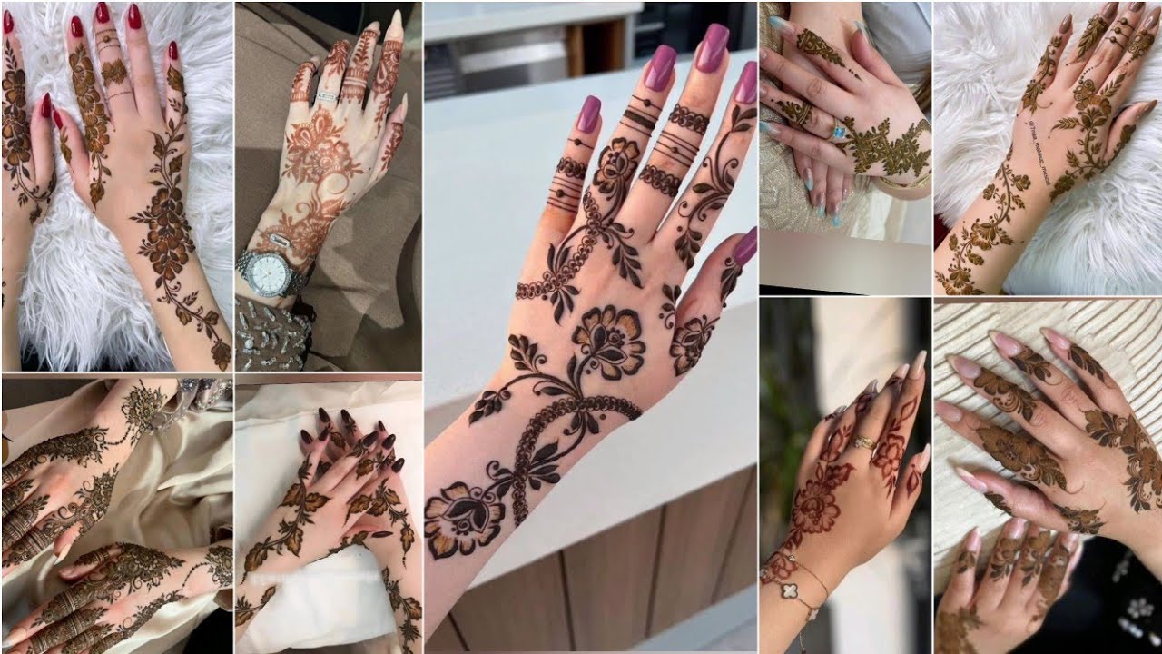 جديد نقش حناء للعيد 🌙🌃 لليدين روووعة 😍 للبنات